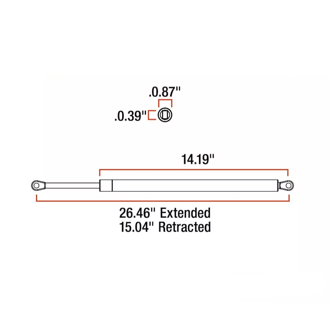Lippert 280343 Solera Awning Arm Gas Strut W/ PINS