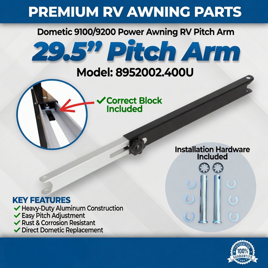 Dometic 9100/9200 Power Awning RV Adjustable Pitch Arm 29.5"