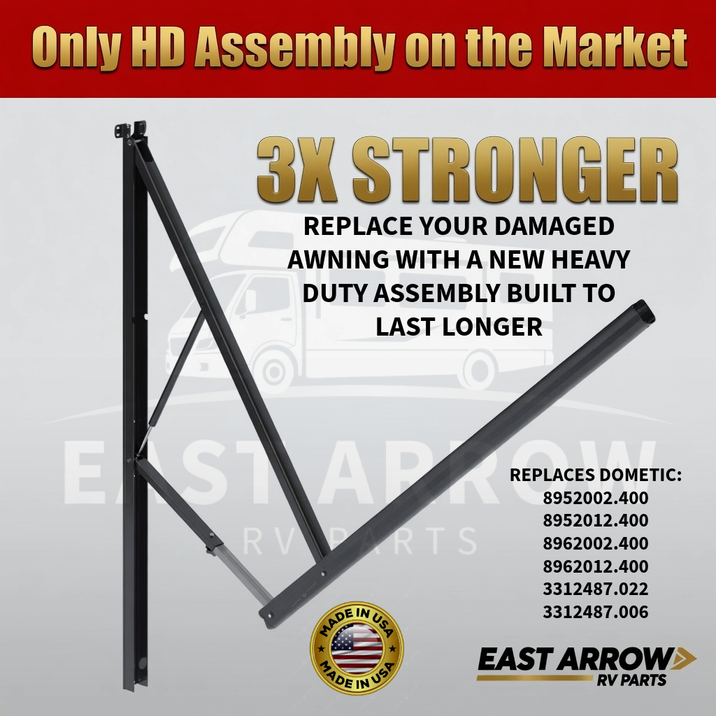 HEAVY DUTY DOMETIC STYLE 9100 / 9200 POWER RV PATIO AWNING ASSEMBLY